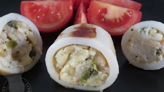 Recette des encornets farcis à la Scamorza [upl. by Aurelea153]