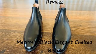 Meermin Chelsea Boots  Review  101570  BLACK CALF – E [upl. by Ayik858]