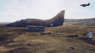 The Last Argentine A4 Airstrike 13 June 1982 Falklands [upl. by Tronna]