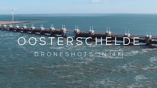 Oosterscheldekering Deltawerk in 4K  Drone video [upl. by Lawton]