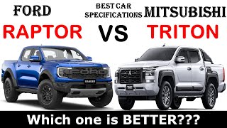 ALL NEW 2024 Ford RANGER RAPTOR Vs ALL NEW 2024 Mitsubishi TRITON  Which one is better [upl. by Bern]