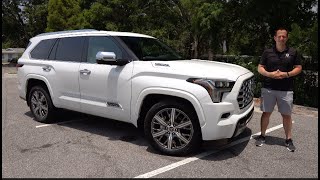 Is the 2023 Toyota Sequoia Capstone a BETTER luxury SUV than a GMC Yukon Denali [upl. by Neyrb]