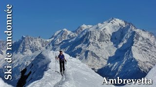 Ski de rando Ambrevette combe de Tardevant massif des Aravis [upl. by Ellerrad]