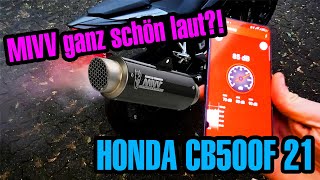 Ganz schön laut😨 Honda CB500F 21 MIVV Sportauspuff😎  Blinker  Heckumbau [upl. by Haslam]