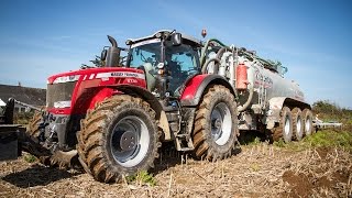 2019 Massey Ferguson 8740S DynaVT 84 Litre 6Cyl Diesel Tractor 400HP with Plough [upl. by Pontus]