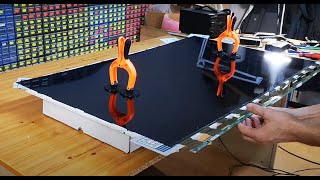 How to Replace LED Strips in Samsung 4k  Fixing Bad LED Backlight tutorial [upl. by Adnohsar]