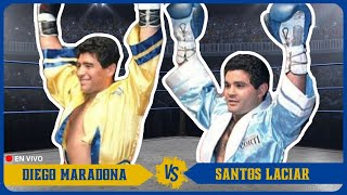 Pelea Completa Diego Maradona vs Santos Laciar [upl. by Rahel]