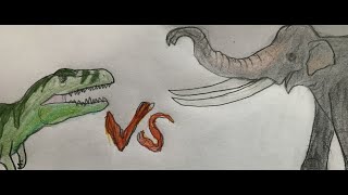 Palaeoloxodon Namadicus VS Random therapod  my first comic [upl. by Oramug]