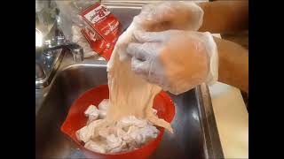 Aunt Bessies Chitterlings How to clean and wash them segment 1 [upl. by Cumings717]