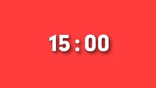 Red Countdown Timer  15 Minutes [upl. by Uphemia]