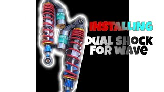 Installing nitron Dual shock  WAVE 100 [upl. by Wallraff]