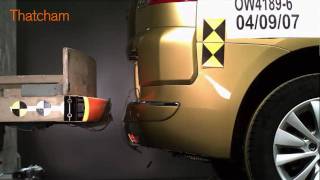 Thatcham  Citroen C4 Picasso  Rear impact  Poor rating [upl. by Ayokahs]