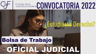 🔴 Convocatoria 2022 Bolsa de Trabajo como OFICIAL JUDICIAL  Requisitos y cómo REGISTRARSE [upl. by Aivatnahs765]