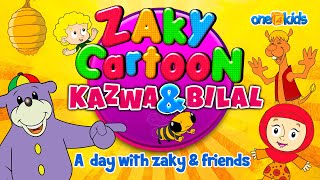 Zaky Cartoons  11 EPISODES  Kazwa amp Bilal  A Day With Zaky amp Friends [upl. by Clarence675]