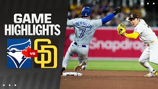 Blue Jays vs Padres Game Highlights 42024  MLB Highlights [upl. by Jacklyn]