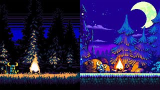 SHOVEL KNIGHT DIG VS TREASURE TROVE  side by side comparison [upl. by Nosrak]