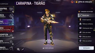 NOVA ARMA EVOLUTIVA FREE FIRE CARAPINA TIGRÃO [upl. by Eberle]