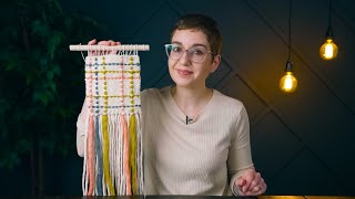 How to weave EASY plaid amp vertical stripes [upl. by Nnaytsirk]