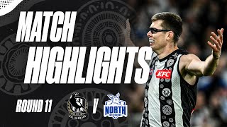 Magpies celebrate two big milestones against the Roos  Match Highlights [upl. by Nymassej]