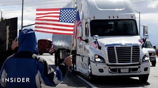 Inside the Trucker Convoy Heading to Washington DC [upl. by Salohci602]