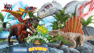 Collection Dinosaur Toys Mattel  Spinosaurus  Sinoceratops  Yangchuanosaurus  Baryonyx [upl. by Gracia]