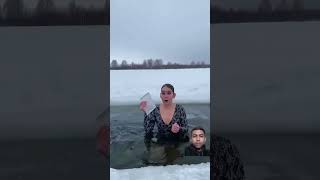 ice mermaid snow loveingice underwater fishing icequeen winter duet iceswim [upl. by Jehias]