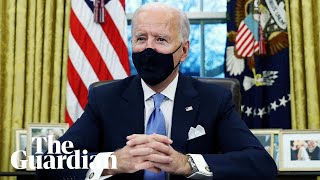 Joe Biden marks start of presidency with flurry of executive orders [upl. by Lynad854]