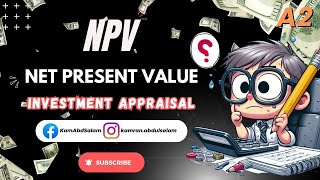 Net Present Value  NPV   Investment appraisal  part 3 [upl. by Nabois]