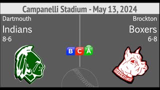 Brockton High School Baseball vs Dartmouth 51324 [upl. by Oinotnaocram]