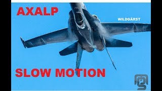 FLIEGERSCHIESSEN AXALP 2018 WILDGÄRST OVER HEAD SLOW MOTION  SWISSPOWERJET [upl. by Adnilak736]