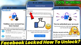 Facebook Account Locked How To Unlock 2025  Aacebook access link expired problem  Facebook unlock [upl. by Akierdna]