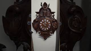 beautifull black forrest hunting clock around 1900 [upl. by Australia]