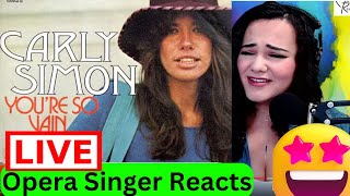 🎸 Carly Simon 🎸 Anticipation  Opera Singer REACTS LIVE [upl. by Yrehcaz526]