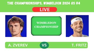 A ZVEREV vs T FRITZ WIMBLEDON CHAMPIONSHIPS R4  LIVE PLAYBYPLAY LIVESTREAM TENNIS TALK [upl. by Minton]