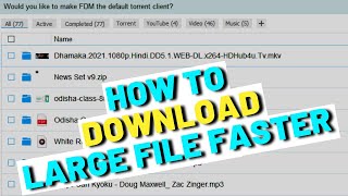 How To Download Large Files Faster Without any Interruption Alternative of IDM Free Download Manager [upl. by Marrissa]