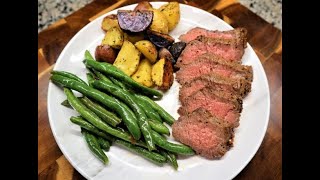 Oven Roasted Steak Potatoes amp Green Beans one Sheet Pan Recipe [upl. by Gannie552]