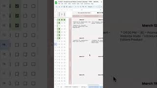 Plan your Social Media Content using a Google Sheets Spreadsheet socialmedia socialmediamanager [upl. by Ardnola]