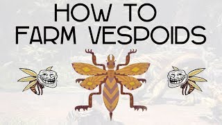 How To Harvest Vespoid Insect Parts In Monster Hunter World [upl. by Nyrtak]