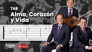 Cómo tocar el ALMA CORAZÓN y VIDA en Guitarra  Tutorial  Tablatura Fácil [upl. by Neladgam]