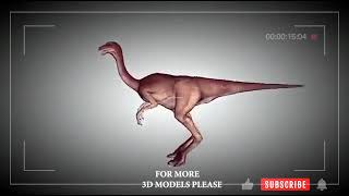 Dinosaur gallimimus free 3d model with animation [upl. by Cecilia]