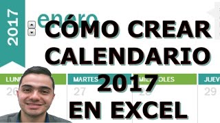 Cómo crear calendario en Excel [upl. by Ssirk416]