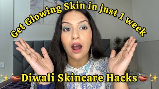 7 Diwali Skincare Hacks For Glowing SkinSkincare Hacks You Must TryGazal Nahar [upl. by Ahsak456]