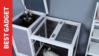 Petsfit Wood Rabbit Cage Review [upl. by Wilburn677]