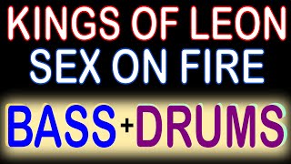 Kings Of Leon  Sex On Fire Guitar Backing Track with Karaoke Lyrics [upl. by Tsui262]