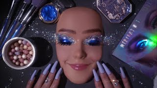 ASMR Cosmic Glam Makeup Application  Whispered Video For Sleep [upl. by Ehc]