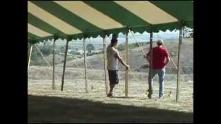 Installation of Ohenry 60x90 pole tent [upl. by Innek]