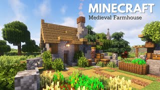 Minecraft Medieval farmhouse tutorial  Starter House [upl. by Lemire597]