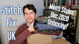 Stitch Fix Mens Unboxing Dec 2020  MY FIRST FIX Get £15 off your 1st fix Link in description [upl. by Meghann]