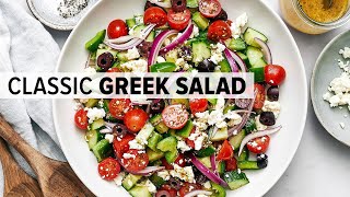 EASY GREEK SALAD RECIPE  plus meal prep ideas amp tips [upl. by Auod441]