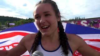 Isabelle Boffey GBR after winning Gold in the 800m [upl. by Urien678]